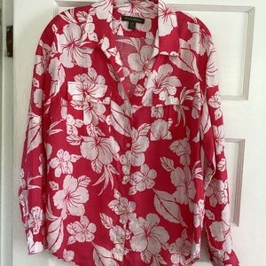 Tommy Bahama Floral Linen Button Down Shirt